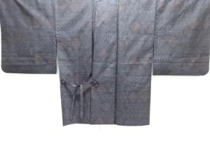 幾何学模様織り出し本場泥大島紬道中着